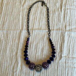Purple sparkly necklace